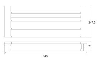 Полка для полотенец Rose RG1808H 65см чёрный